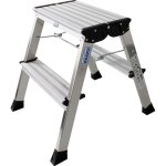 Krause 130037 marchepied pliant 2 x 2 marches en aluminium avec patin antid�rapant