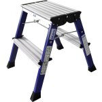 Krause - marche - pied pliable � roulettes bleu 130082 hauteur de travail (max. ) (d�tails) 2. 45 m c97181 ...