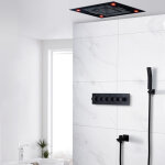 Kroos � - composition de douche thermostatique avec ciel de pluie led et chromoth�rapie - 80x60 cm - ...