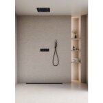 Kroos � - composition de douche thermostatique encastr�e plafond � led - noir