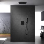 Kroos ® - pack douche thermostatique avec pommeau pluie led encastré plafond noir - sirius Kroos ® - pack douche thermostatique avec pommeau pluie led encastré plafond noir - sirius