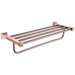Kroos  - rack porte serviettes mural or rose - chloe