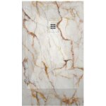 Kroos ® - receveur de douche marbre creme, finition lisse stone 3d, grille de couleur - 70 x 70 cm Kroos ® - receveur de douche marbre creme, finition lisse stone 3d, grille de couleur - 70 x 70 cm