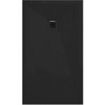 Kroos  - receveur de douche noir ardoise stone plus, grille de couleur - 100 x 80 cm