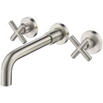 Robinet mlangeur lavabo mural nickel bross - corbeau