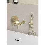Kroos � - robinet mitigeur de baignoire � encastrer dor� bross� - corbeau
