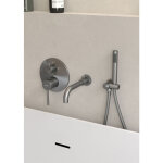 Kroos � - robinet mitigeur de baignoire � encastrer gun m�tal - corbeau