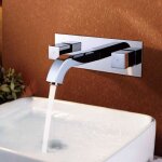 Kroos  - robinet mitigeur de lavabo  montage mural bec long finition chrom