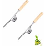 Kueatily - outils de jardin en acier inoxydable avec manche en bois ensemble d'outils de jardin manuels ...