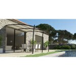 Couleurs du monde - kyoto - pergola adossee 3, 5x4m en aluminium - structure seule Couleurs du monde - kyoto - pergola adossee 3, 5x4m en aluminium - structure seule