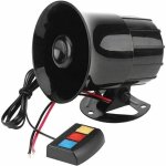 Kzq - klaxon pour voiture / moto - sirne d'alarme puissante de 12v 30w avec 3 haut - parleurs.