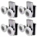 Kzq - roulettes de porte de douche de 23 mm pour le haut ou le bas, adapt�es aux portes coulissantes ...