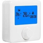 Kzq - thermostat de chauffage sans fil, contrleur de temprature numrique lcd rf pour chaudire murale ...