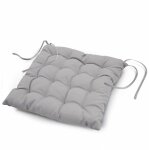 Galette de chaise matelass�e - 40 x 40 cm - gris - livraison gratuite