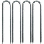 Lablanc - 30 cm - piquets d'armature en acier galvanis� - piquets d'ancrage en u - piquets d'ancrage ...
