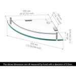 Lablanc - �tag�re d'angle en verre - �tag�re salle de bain douche - tablette murale �tag�re en verre ...