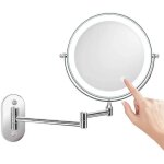 Lablanc - miroir grossissant mural de 8 pouces x10 miroir de maquillage led avec arr�t automatique de ...