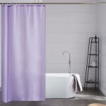 Rideau de douche lavable en machine anti - moisissure tissu violet en polyester textile petit store de ...