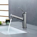 Lablanc - robinet salle de bain gris avec douchette extractible, robinet mitigeur lavabo 3 modes d'écoulement ... Lablanc - robinet salle de bain gris avec douchette extractible, robinet mitigeur lavabo 3 modes d'écoulement ...