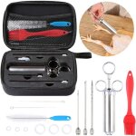 Lablanc - seringue alimentaire, pipette cuisine, seringue avec aiguille, seringue inox � saumure avec ...