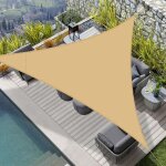 Voile d'ombrage imperm�able triangulaire 3. 6x3. 6x3. 6m pes toile ombrage auvent protection des rayons ...