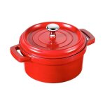 Lacor - faitout / casserole avec couvercle en fonte d'aluminium, 4, 2 litres - 24 x 10 cm - rouge