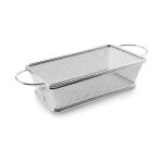 Panier  frites rectangulaire avec poignes, en acier inoxydable [21 x 11 x 6 cm] lacor