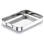 Lacor - plat a four haut 40x28x5. 6cm inox anti - adherent pour pieces. . .