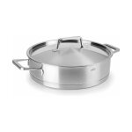 Plat rond avec couvercle en acier inoxydable lacor avec couvercle, capacit 3 litres, 26 cm