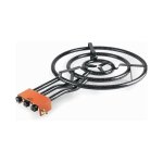 Rchaud pole gaz butane lacor 30 - 50 - 70 cm, 3 brleurs pour poles  paella 38  90 cm