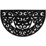 Tapis d'entr�e en caoutchouc noir en forme de demi - lune, 45x75 cm, ladydoc 04069
