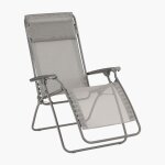 Fauteuil relax transat jardin - chaise longue zro gravit - rclip - batyline iso - marron terre - lafuma ...