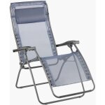 Lafuma mobilier - fauteuil relax jardin - chaise longue zro gravit - rsxa clip - batyline iso - bleu ...