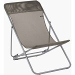 Transat jardin pliant multi - positions - largeur 58cm - maxi transat - batyline iso - marron graphite ...