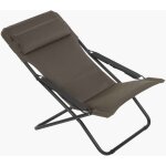 Chaise longue - bain de soleil - transat jardin - pliant - transabed - aircomfort - marron taupe - lafuma ...