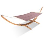 Concept - usine - hamac avec auvent sur support 3, 15 m en bois chocolat lagoa Concept - usine - hamac avec auvent sur support 3, 15 m en bois chocolat lagoa