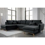 Bestmobilier - lagom - canapé d'angle panoramique - convertible - avec coffre - en tissu - 7 places - ... Bestmobilier - lagom - canapé d'angle panoramique - convertible - avec coffre - en tissu - 7 places - ...
