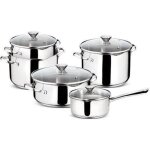 Lagostina batterie de cuisine 9 pi�ces acier inoxydable argent