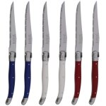 Laguiole bloc 6 couteaux bleu blanc rouge - jean dubost