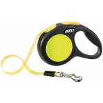 Laisse new neon m tape 5 m black / neon yellow flexi cl21t5 - 251 - s - neoge
