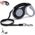 Laisse r�tractable de chien laisse pour enrouleur de 5m avec design ergonomique et r�tractation laisse ...