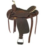 16 , marron: selle western arabe mod�le fil d'argent