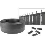 Lames pvc souple occultation en rouleau baldo 200m x 46mm gris - avec clips et profil