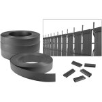 Lames pvc souple occultation en rouleau baldo 400m x 46mm gris - avec clips et profil