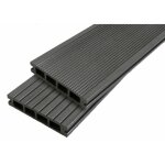 Mccover - lame terrasse bois composite alvolaire dual - coloris - gris anthracite, epaisseur - 25mm, ...