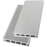 Green outside ? lame de terrasse composite 2. 60m ? couleur gris clair ? r�versible avec face lisse et ...