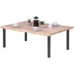 Lamo manufacture tabouret pour salle  manger, table basse pour salon, plateau avec bord naturel 120x80x47cm ...