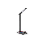 Lampe de bureau braytron lb146, noir, 3en1, 5w, 500lm, ip20, chargeur induction