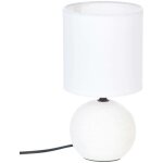 Atmosphera - lampe cramique timo blanc stri h25cm crateur d'intrieur