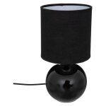 Atmosphera - lampe céramique timéo noir brillant h25cm créateur d'intérieur Atmosphera - lampe céramique timéo noir brillant h25cm créateur d'intérieur